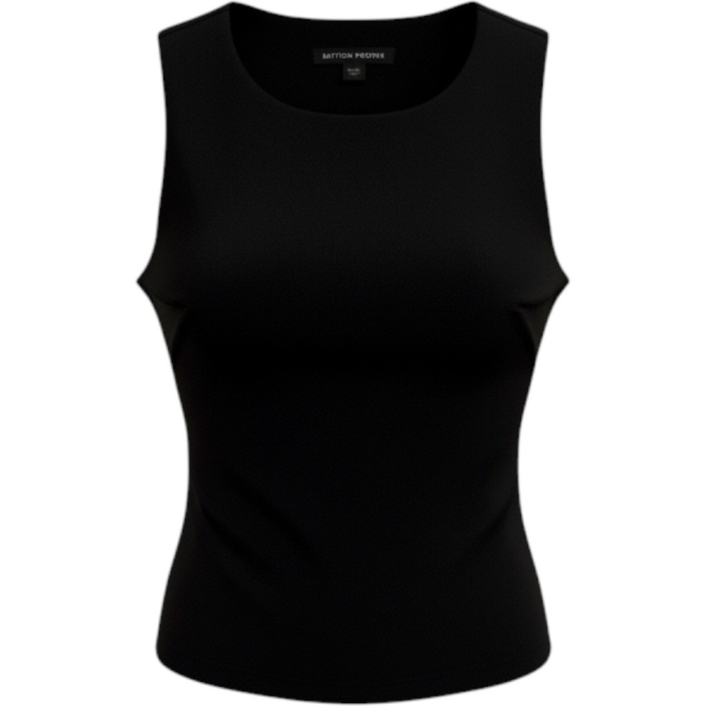 Boston Proper Black Reversible Scoop V-Neck Sleeveless Shell Top Size 8 Side Zip